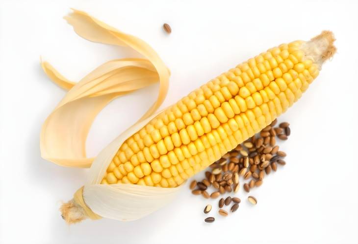 A Delicious View of Peeled Corn and Its Seeds